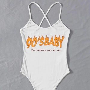 90s baby bodysuit with socks